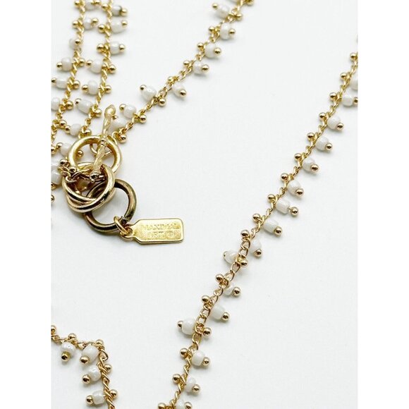 Maximal Art Beaded Chain Necklace with Blue‎ Druzy Pendant 17” - Picture 4 of 4